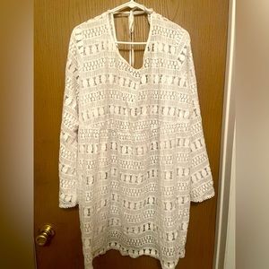 White swimsuit coverup